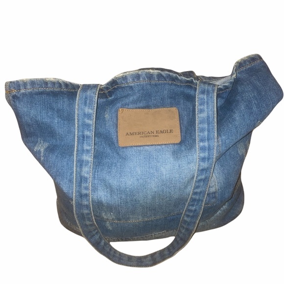 AMERICAN EAGLE graphic logo tote bag shoulder purse - Picture 4 of 4